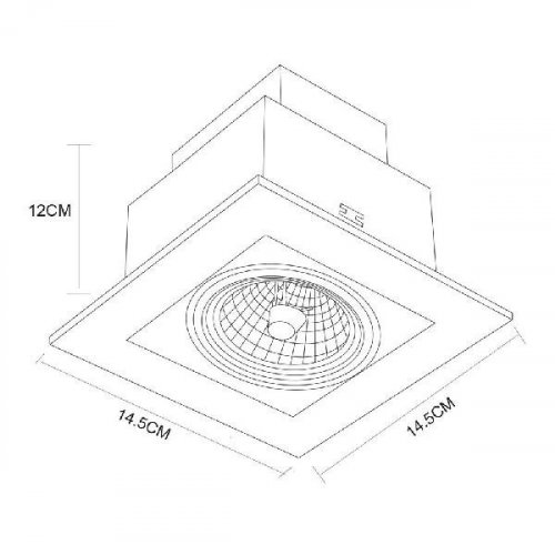 Точечный встраиваемый светильник Arte Lamp Cardani A5930PL-1BK