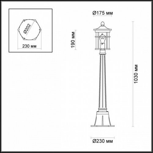 Столб Odeon Light Virta 4044/1F