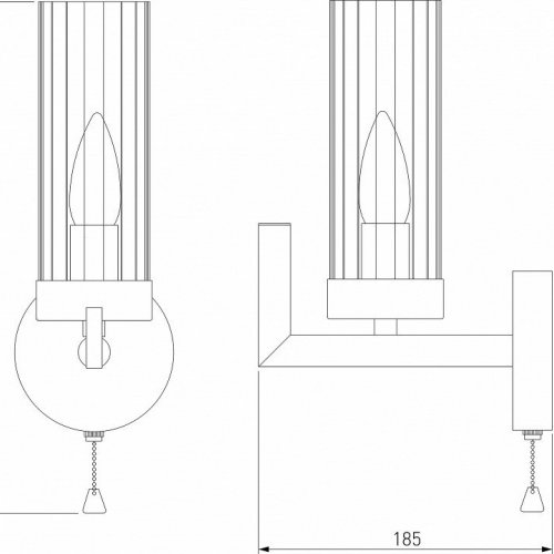 Бра Eurosvet Arganie 60133/1 серебро