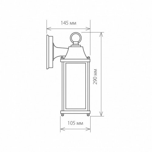 Уличный настенный светильник Elektrostandard 1008D Brick черный 4690389106743