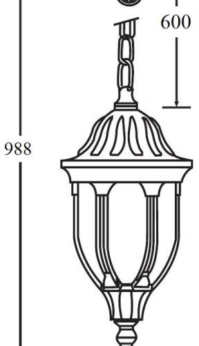 Уличный светильник подвесной 92105 Bl