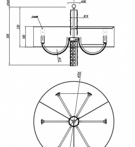 Подвесная люстра Maytoni Talento DIA008PL-06CH