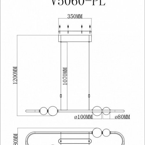 Подвесной светодиодный светильник Moderli Eclipce V5060-PL