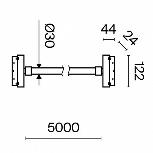 Трековый светильник Tau TR101-2-100W4K-B