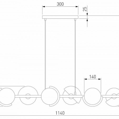 Подвесной светильник Moity 70149/6 черный/латунь