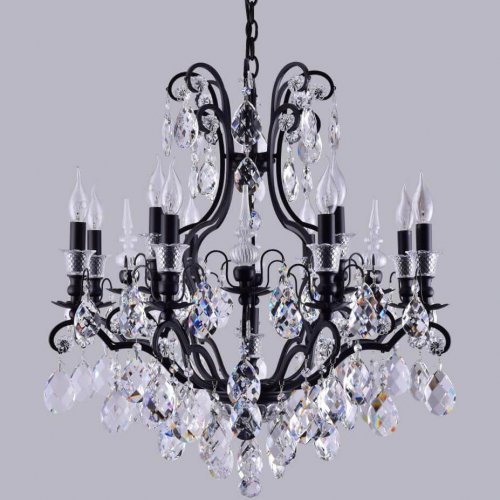 Подвесная люстра Crystal Lux Magnifico MAGNIFICO SP13 BLACK/TRANSPARENT