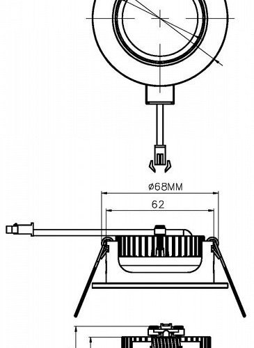 Встраиваемый светильник Deko-Light COB-68-350mA-2700K-round-flat 565263