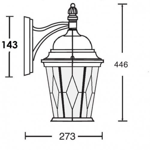 Настенный фонарь уличный Oasis_Light ASTORIA 2M 91402M Gb ромб