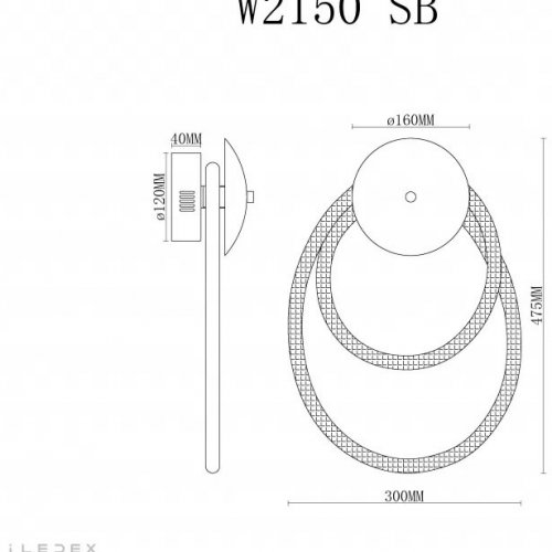 Настенный светильник Cross W2150 SB