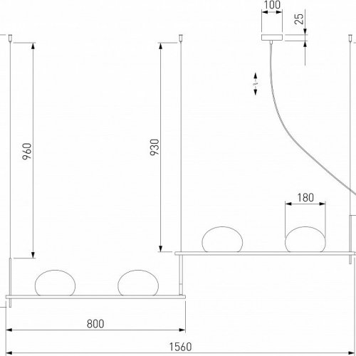 Подвесной светильник Eurosvet Stair 70145/4 черный