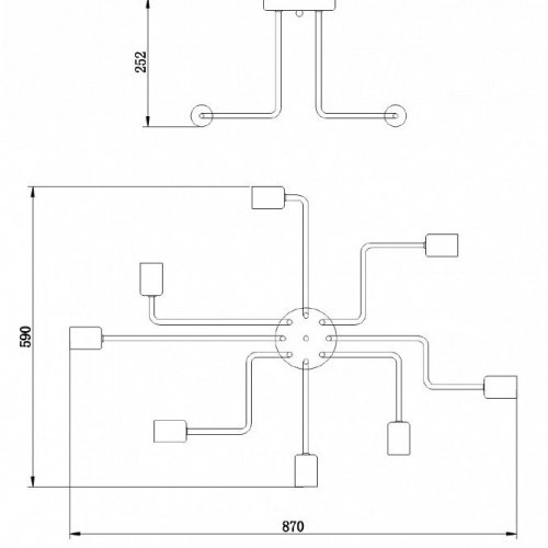 Потолочная люстра Maytoni Loft T532CL-08B