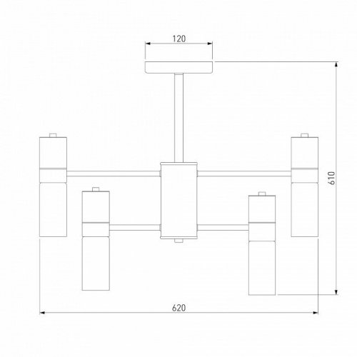 Потолочная люстра Eurosvet Tesoro 70125/6 черный