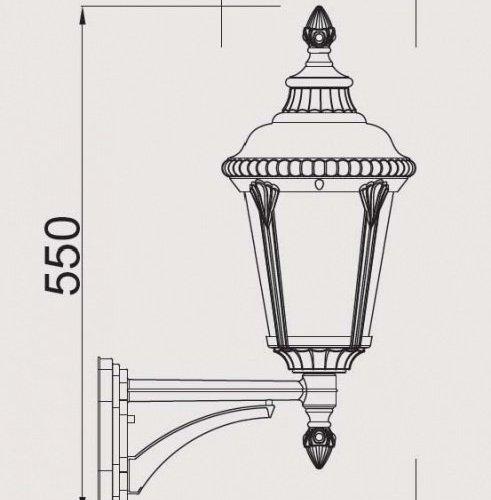 Настенный фонарь уличный Oasis Light 79751S Gb