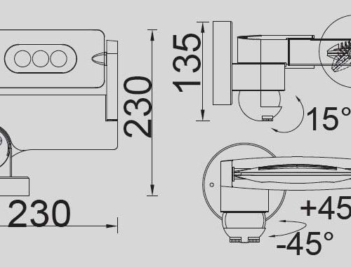 Настенный светильник уличный LEDSPOT W6144S-1-PIR S