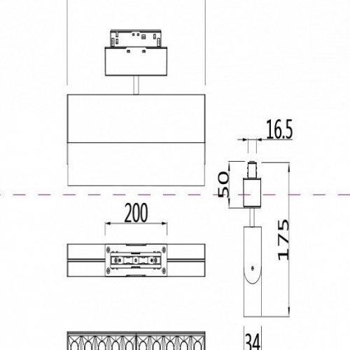 Трековый светильник Maytoni Track lamps TR015-2-20W3K-B