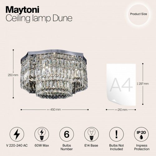 Потолочная люстра Maytoni Dune DIA005CL-06CH