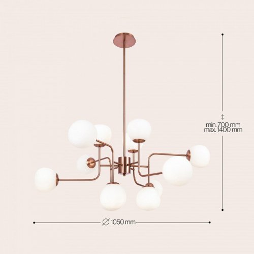 Подвесная люстра Maytoni Erich MOD221-PL-12-G