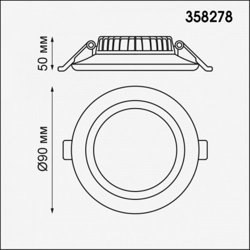 Встраиваемый светодиодный светильник Novotech Joia 358278