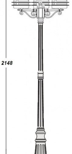 Наземный фонарь Oasis Light TOKIO 68309B Bl opal