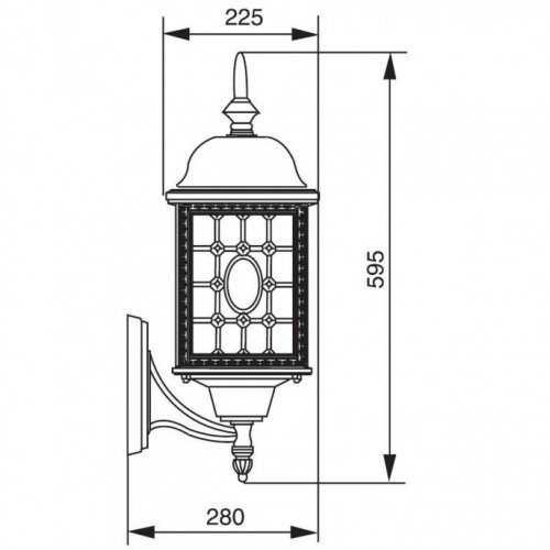 Настенный фонарь уличный Oasis Light 64801L R