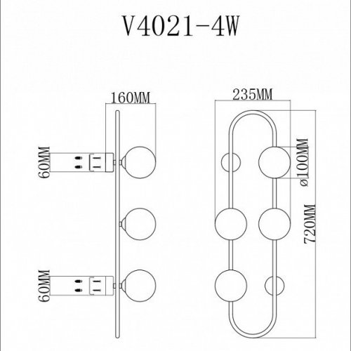 Бра Moderli Krona V4021-4W