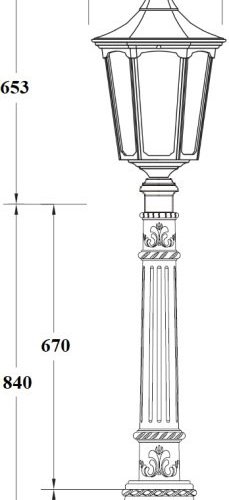 Наземный фонарь ALBORG L 79707L Е10 Bl