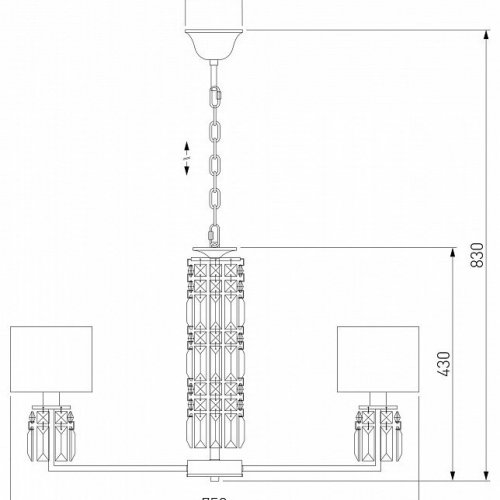 Подвесная люстра Eurosvet Zaffiro 10099/8 хром/прозрачный хрусталь Strotskis (новый абажур)