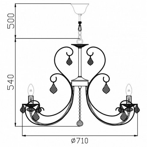 Подвесная люстра Maytoni Princess ARM270-08-R