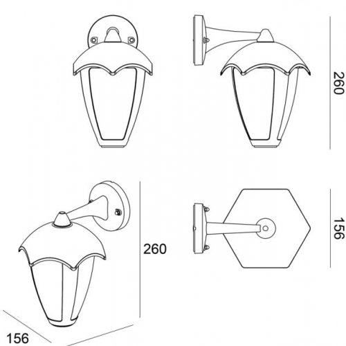 Настенный фонарь уличный Arte Lamp Henry A1661AL-1BK