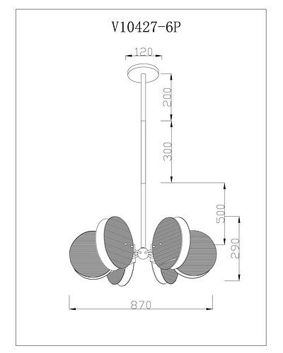 Подвесная люстра Bari V10427-6P