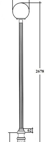 Наземный фонарь GLOBO S 88210S B2 Bl