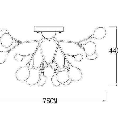 Потолочная люстра Arte Lamp Candy A7274PL-27WH