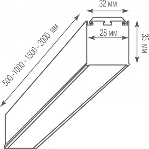 Линейный светильник Led line on DL18506C150WW45L3