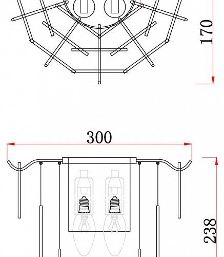 Настенный светильник Freya Porto FR5104WL-02N