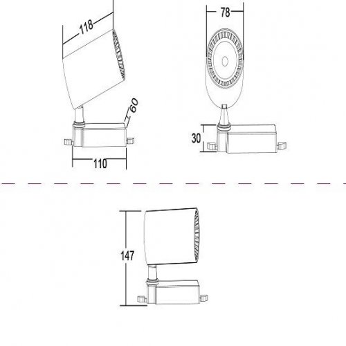 Трековый светодиодный светильник Maytoni Vuoro TR029-3-10W4K-B