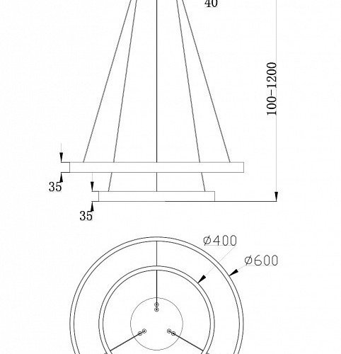 Подвесной светодиодный светильник Maytoni Rim MOD058PL-L55W4K