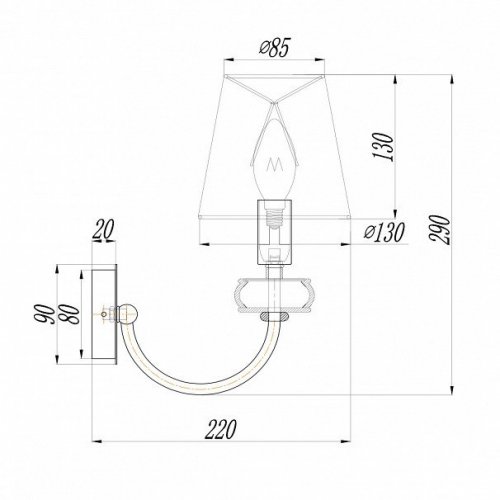 Бра Maytoni Elegant ARM006WL-01G