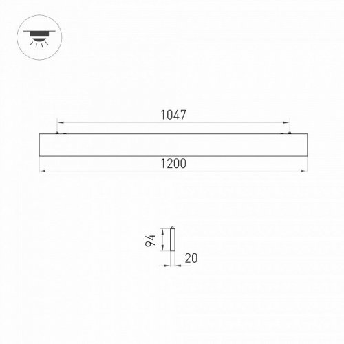 Подвесной светильник Arlight ALT-LINEAIR-FLAT-UPDOWN 031530