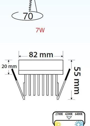 Встраиваемый светодиодный светильник Horoz Valeria 7W 4200К 016-040-0007