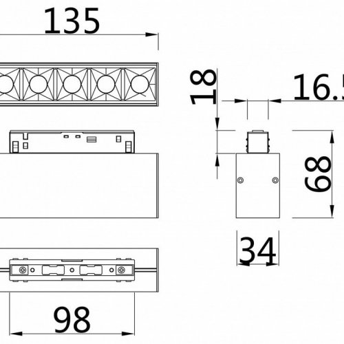 Трековый светильник Maytoni Points TR014-2-10W3K-W