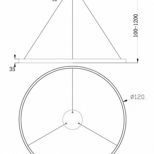 Подвесной светодиодный светильник Maytoni Rim MOD058PL-L65BS4K