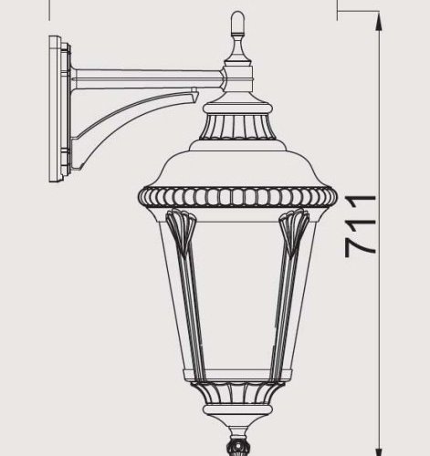 Настенный фонарь уличный Oasis_Light MUNICH 2М 79752М Gb