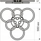 Потолочная люстра Ottimo 51613 6