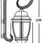 Настенный фонарь уличный Oasis_Light ARSENAL L 91202L/18 Gb