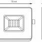 Прожектор светодиодный Gauss Elementary 10W 4000К 613100210