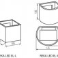 Фасадный светильник Kanlux REKA LED EL 7W-L-GR 28990
