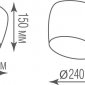 Подвесной светильник The bak S111013/1B white