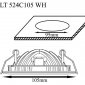 Встраиваемый светодиодный светильник Crystal Lux CLT 524C105 WH