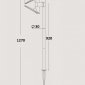 Грунтовый светильник SOLAR P9011-1030 Spike S