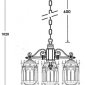 Уличный светильник подвесной DELI S 89970S/3 Bl